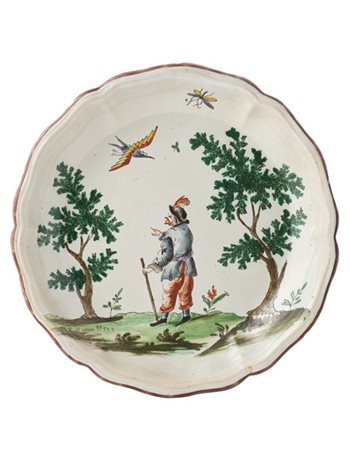 Manifattura di Felice Clerici, Milano 1770-1790 ca.
Piatto fondo in maiolica di