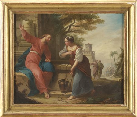 Maestro francese del secolo XVIII

"Cristo e la Samaritana al pozzo"
olio su te