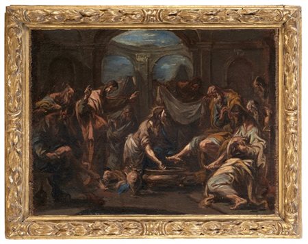 Alessandro Magnasco "La lavanda dei piedi"
olio su tela (cm 36x46)
in cornice
(d