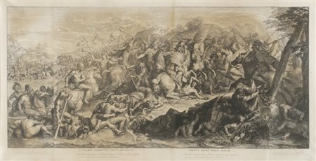 Gérard Audran "Battaglia del Granico", da un dipinto di Charles Le Brun
acquafor