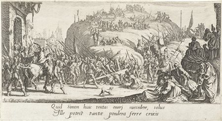 Jacques Callot "Cristo porta la croce", dalla serie "La grande Passione"
acquafo