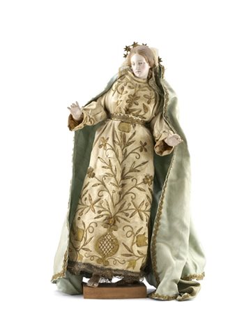 Arte napoletana del secolo XVIII-XIX. Madonna Assunta, figura da presepe in ter