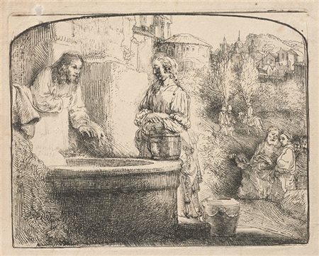 Lotto composto da due acqueforti originali di Rembrandt Harmenszoon van Rijn e