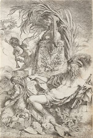 Giovanni Benedetto Castiglione "Il Genio"
acquaforte (mm 361x242)
in cornice (di