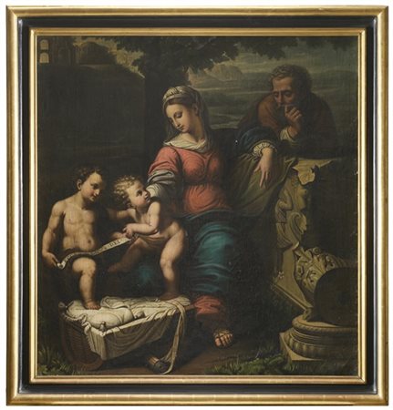 Seguace di Raffaello del secolo XVIII

La Sacra Famiglia con san Giovannino (Ma