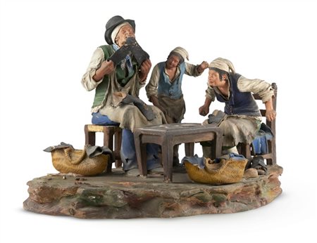 Bottega dei Bongiovanni Vaccaro, Caltagirone, secolo XIX "Dal calzolaio" gruppo