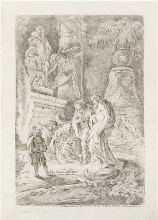 Giovanni Benedetto Castiglione "Temporalis Aeternitas" 1645
acquaforte (mm 302x2