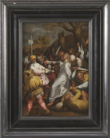 Maestro del secolo XVII, da un'incisione di Albrecht Dürer

"Cattura di Cristo"