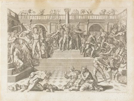 Incisione di Marco Dente da Baccio Bandinelli, impressa a Roma da Giovanni Giac