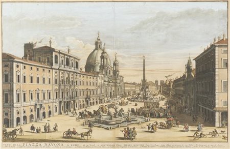 Pierre Mortier Acquaforte con bella coloritura antica dal "Nouveau Théâtre d'Ita