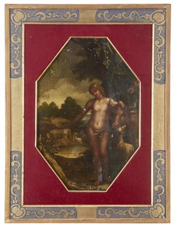 Scuola fiamminga del secolo XVII

"Eva in Paradiso"
olio su tavola ottagonale (