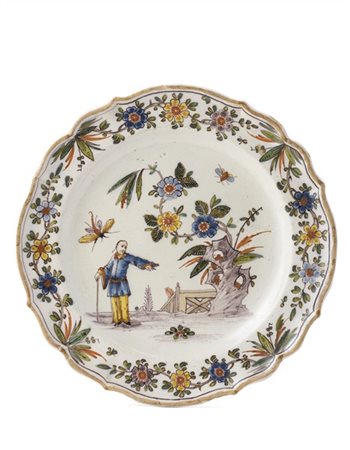 Manifattura di Felice Clerici, Milano 1745-80
Piatto tondo in maiolica con bord