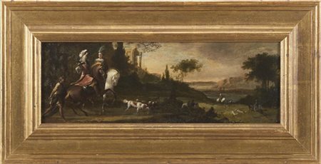 Scuola fiamminga del secolo XVII

"Una nobile coppia a cavallo in un paesaggio