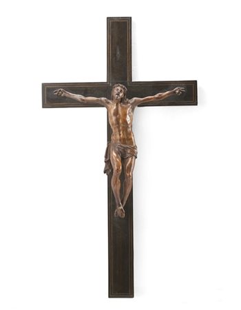 Arte del secolo XVII
Crocifisso in legno di bosso intagliato, su croce in legno