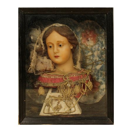 Artista siciliano del secolo XIX "Mezzobusto di Madonna"