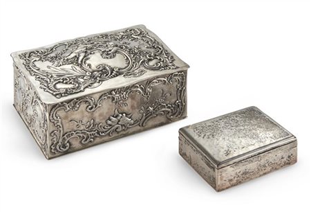 Argentieri del secolo XX. Lotto composto da una scatola in argento con segreto