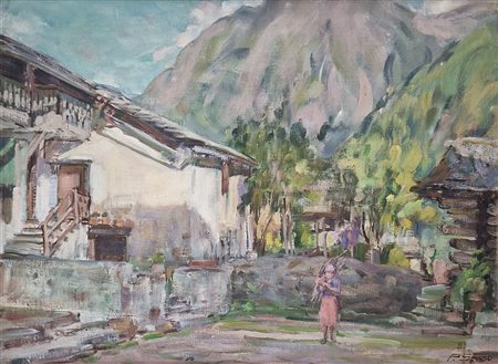 SEVESO POMPILIO Milano 1877 - 1949 "Cascinale a fondo dolce"