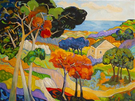 PULEO STEFANO Aci Trezza 1950 "Albero rosso"