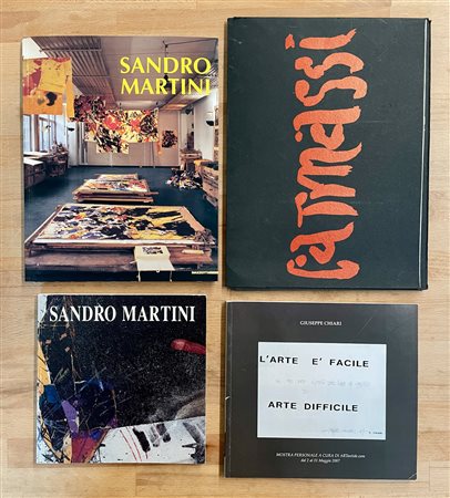 SANDRO MARTINI, GIUSEPPE CHIARI E ARTURO CARMASSI - Lotto unico di 4 cataloghi, di cui uno autografato