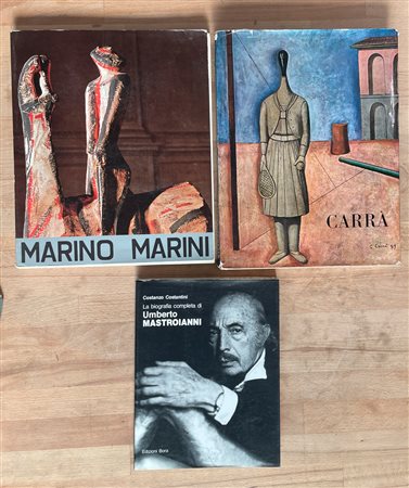UMBERTO MASTROIANNI, CARLO CARRÀ E MARINO MARINI - Lotto unico di 3 cataloghi