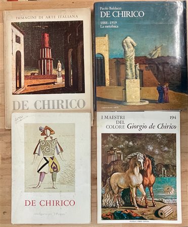 GIORGIO DE CHIRICO - Lotto unico di 4 cataloghi