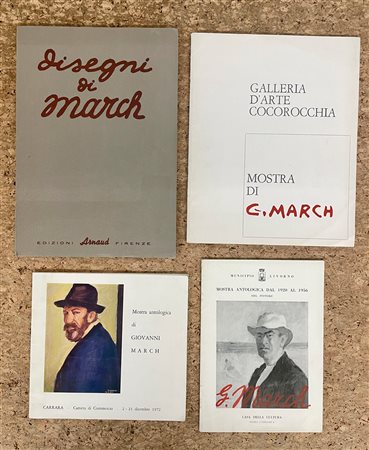 GIOVANNI MARCH - Lotto unico di 4 cataloghi, di cui uno autografato