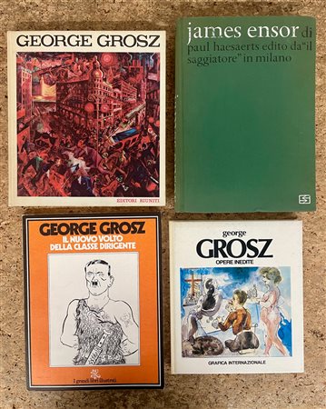 GEORGE GROSZ E JAMES ENSOR - Lotto unico di 4 cataloghi