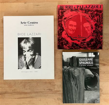 GIUSEPPE SPAGNULO, ALBERTO BURRI E BICE LAZZARI - Lotto unico di 3 cataloghi