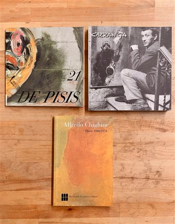 ALFREDO CHIGHINE, GIANCARLO CAZZANIGA E FILIPPO DE PISIS - Lotto unico di 3 cataloghi