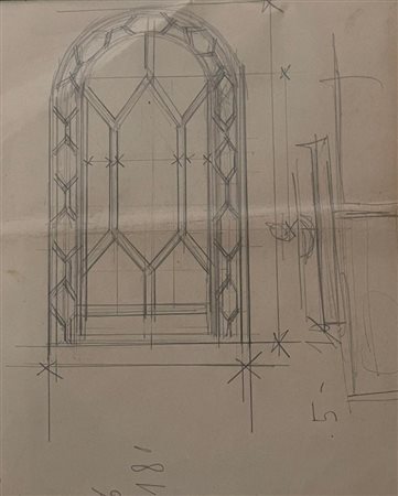 Fortunato Depero “Sala del consiglio provinciale di Trento” (Progetto delle finestre) 1954/55