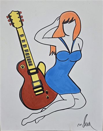 Marco Lodola “Pin up e chitarra”