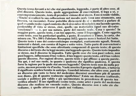 Joseph Kosuth “Text/Context” 1978