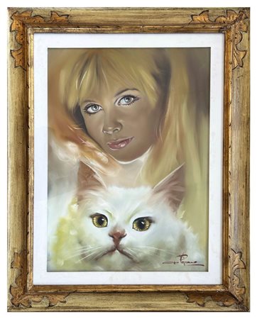 Gastone Pejrano, Donna con gatto