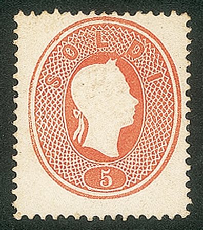 Antichi Stati Italiani - Lombardo Veneto - 1861 - 5 soldi rosso chiaro (33a)