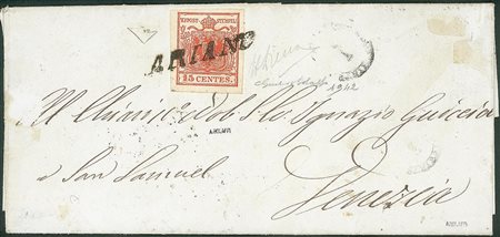 Antichi Stati Italiani - Lombardo Veneto - Annullamenti  - Ariano (stampatello inclinato senza data