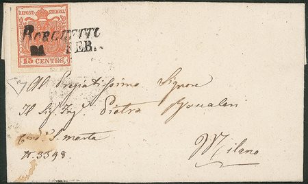 Antichi Stati Italiani - Lombardo Veneto - Annullamenti  - Borghetto (stampatello inclinato - P.ti 13)