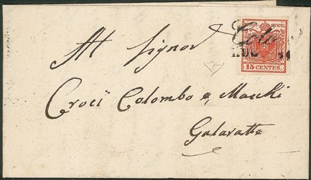 Antichi Stati Italiani - Lombardo Veneto - Annullamenti  - Colico (P.ti 11+) con datario invertito