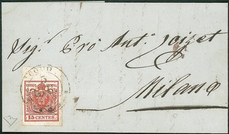 Antichi Stati Italiani - Lombardo Veneto - Annullamenti  - Como (doppio cerchio grande - P.ti 12)