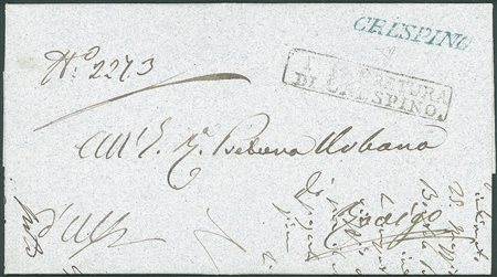 Antichi Stati Italiani - Lombardo Veneto - Annullamenti  - Crespino (stampatello inclinato - P.ti R4)