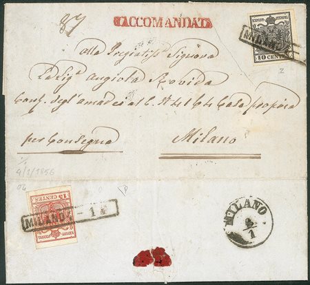 Antichi Stati Italiani - Lombardo Veneto - Annullamenti  - Milano (R53 - P.ti 12)