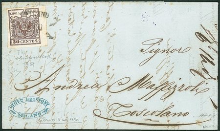 Antichi Stati Italiani - Lombardo Veneto - Annullamenti  - Milano (stampatello - P.ti 6)