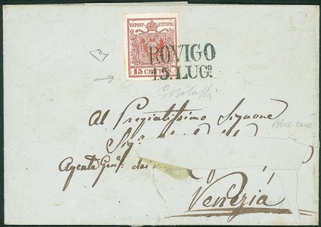 Antichi Stati Italiani - Lombardo Veneto - Annullamenti  - Rovigo (stampatello dritto - P.ti 11)