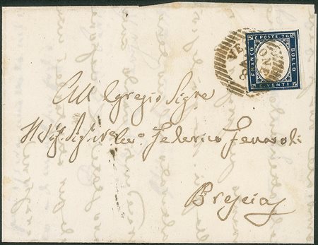 Antichi Stati Italiani - Lombardo Veneto - Annullamenti  - Vastone (linee orizzontali - P.ti 7)