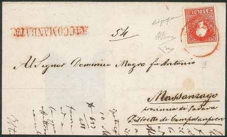 Antichi Stati Italiani - Lombardo Veneto - Annullamenti  - VENEZIA - C1 rosso (Pti R1)