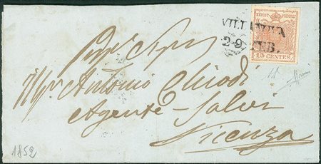 Antichi Stati Italiani - Lombardo Veneto - Annullamenti  - Villanova (stampatello dritto - P.ti 10)