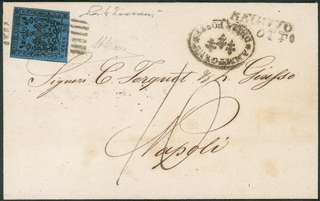 Antichi Stati Italiani - Modena - Lettera da Reggio a Napoli 5.10.57