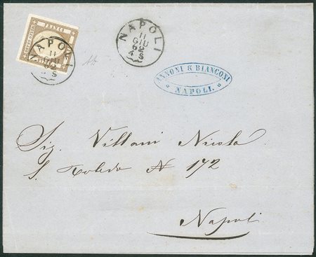 Antichi Stati Italiani - Napoli - Circolare a stampa da Napoli 11.6.62 per città