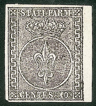 Antichi Stati Italiani - Parma - 1852 - Fresco esemplare del 10 cent bianco (2)