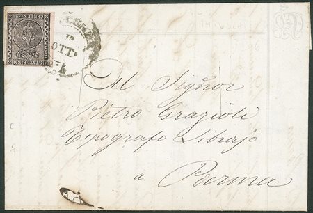 Antichi Stati Italiani - Parma - Lettera con 15 cent rosa (3)