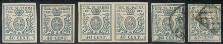 Antichi Stati Italiani - Parma - 1857 - Piccolo lotto del 40 cent (11)